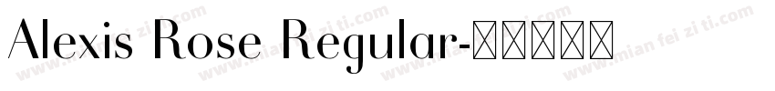 Alexis Rose Regular字体转换